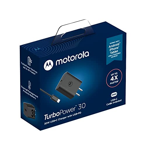 Motorola TurboPower 30 Charger with 1m USB-C to USB-C Cable for Moto G 2025/2026, Moto G Power 2024/2025/2026, G Stylus 5G 2024, Motorola Razr+ 2023/2024, Razr 2023/2024/2025 by Motorola - Image 8
