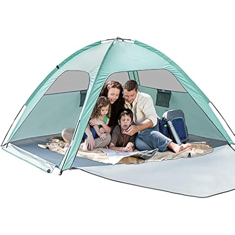 Strandmuschel UV-Schutz, Tilenvi Strandzelt für 3-4 Personen Cover