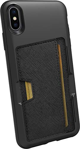 Image of Smartish iPhone Xs Max Wallet Case - Wallet Slayer Vol. 2 [Slim Protective Kickstand] Credit Card Holder for Apple iPhone 10S Max (Silk) - Black Tie Affair