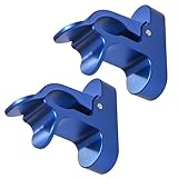 2-Pack Magnetic Golf Holder Clip for Golf Cart with Hook Design, Aluminum Alloy Golf Cart Hold with Secure Grip & Hook & Loop Strap, Golf Cart Accessories, Ideal Golf Gifts for Men - Blue