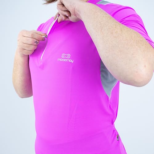 Camisa de Ciclismo Feminina Márcio May Light Plets/Cinza