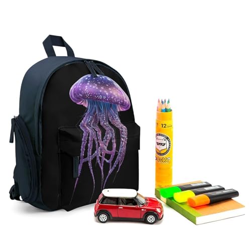 Funny Jelly Fish Cute Backpack Small Daily Daypack Travel Shoulder Bag with Adjustable Strap Graphic Print3
