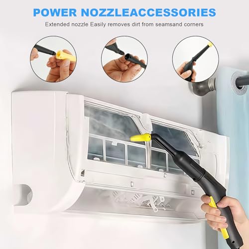 12 Stück für Kärcher Dampfreiniger Zubehör SC1 SC2 SC3 SC4 SC5, Dampfreiniger Bürste Set, inkl Gebogene Düse, Mikrofaser-Tuch, Professionelles Reinigungs Zubehör Mikrofasertuch-Handdüse