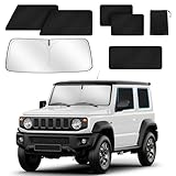 yzxym 車用カーテン スズキ ジムニー(JB64/JB74)専用 マグネット カーテン 車中泊 サンシェード サイド UVカット 遮光 車ひよけシェード 簡単着脱 運転席 車窓 6枚セット 106BK6