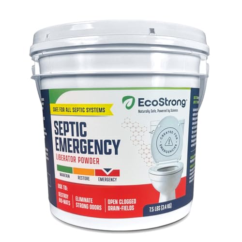 Septic Tank Shock Treatment | Bio Enzyme Septic Safe |Clears Leach & Drain Fields, Dissolves Organic Solids, Grease, Hair - Drain Deodorizer (7.5 LBS)