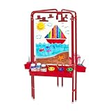 Colorations 3-Way Easel with Acrylic Panels for Multiple Children