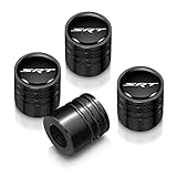 iPick Image, Compatible with - Dodge Jeep SRT Logo in Black on Black Aluminum Cylinder-Style Tire...