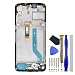 Full LCD Digitizer Touch Screen Assembly Replacement for Motorola Moto G50 5G XT2149-1with Screen Frame and Tool Kit Black 6.5