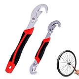 ↨【Fácil de usar】Utilizar y usar la llave ajustable multifunción es simple. Puedes usarlo con una sola mano. Se puede mover con facilidad y le permite trabajar incluso en los espacios más pequeños.