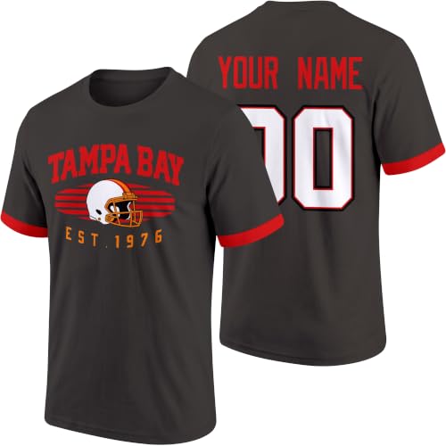 Image of T-Shirt Custom Name and Number Personalized Gifts | Crewneck Short Sleeves T-Shirt for Men S-4XL