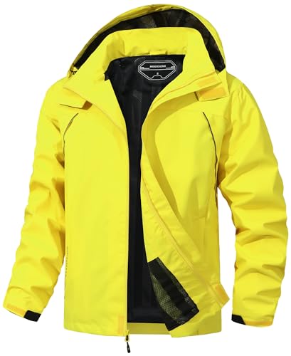 MAOYSSEN Outdoor Men's Waterproof Raincoat Windbreaker Lightweight