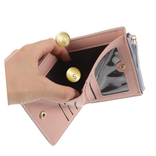 Wallet: Women Cute Coin Purse With Floral Embroidered Pu Bifold Card Holder Compact Two-fold Design For Easy Carrying3