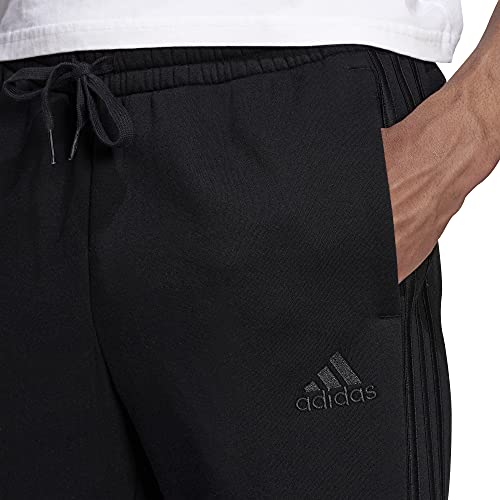 adidas Men's Essentials 3-Stripes French Terry Tapered-Cuff Pants2