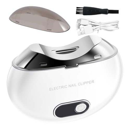 Gerinkoken ネイルクリッパーエレクトリック、電動式爪クリッパー, 充電式ポータブル自動爪のトリマー, LCDデジタルディスプレイを備えた調整可能な安全性トレニングカッター3速とホームサロン用のライト付きデジタルディスプレイ