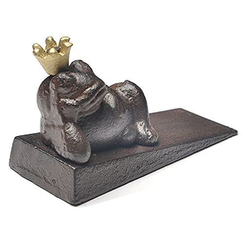 Boomlatu Cast Iron Frog Lying Door Stopper Decorative,Antique Style Cute Door Stops For Home, Office And Garden Farmhouse (Frog) #TOP4