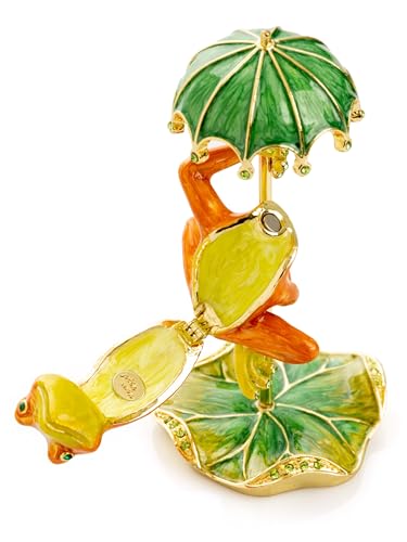 Boîte à bijoux grenouille orange rangement bagues collection Keren Kopal - 7