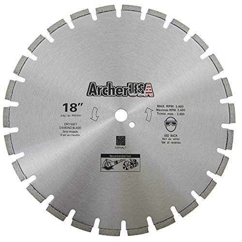 Archer Pro 18" Diamond Saw Blades For Fast Asphalt Cutting And Green Concrete Cutting #TOP16