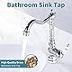 AIMOYO Wasserhahn Bad Retro Hoch Waschtischarmatur mit 360° Drehbarer Auslauf, Einhebelmischer Badezimmer Waschbecken Mischbatterie aus Messing, Kaltes und Heißes Mischbatterie Chrom, G3/8
