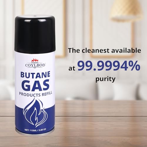image for CoYlBod Butane Refill, Premium Butane Fuel 115 ml, 99.99% Pure Butane 