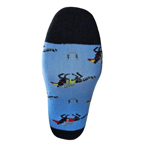 Men's Socks - Fun Novelty Design, Combed Cotton, Reinforced Toe & Heel, One Size (8-12)4