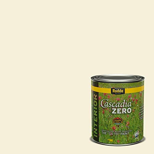 Rodda Paint CASCADIA ZERO Interior Flat Paint & Primer in One, Quart, Marshmallow Fluff