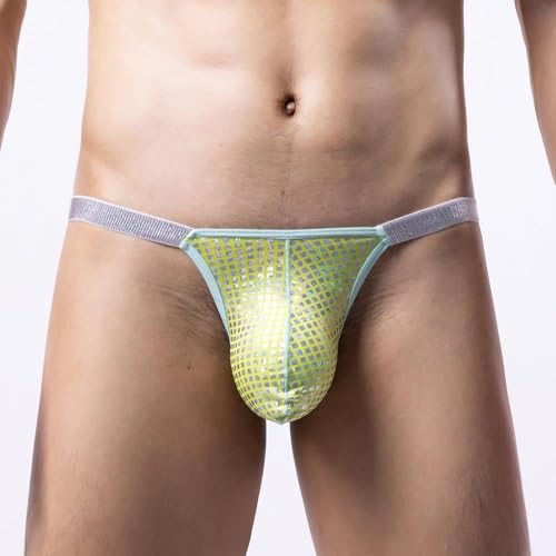 Men's Low Waist Briefs Half Coverage Sexy Triangle Briefs Sequin Bulge Pouch Bikini Briefs Underwear2