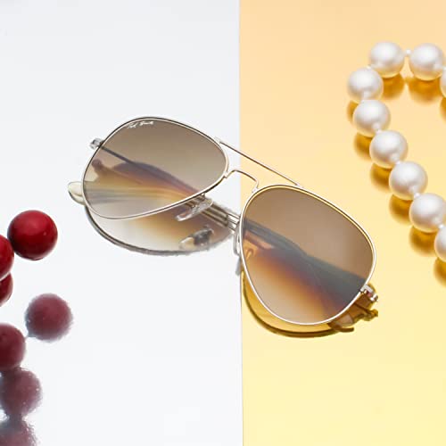 Image of Ted Smith Mens Womens Polycarbonate Uv Protection Metal Pilot Sunglasses