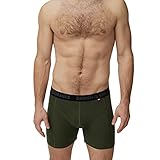 DANISH ENDURANCE Herren Boxershorts aus Merinowolle Grün Melange XXL