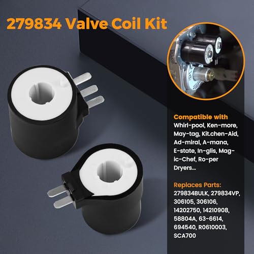 Nishcon 338906&279834&279311 Dryer Repair Kit Contains 279311 Igniter 279834 Gas Valve Coil 338906 Flame Sensor Fit thumb #5