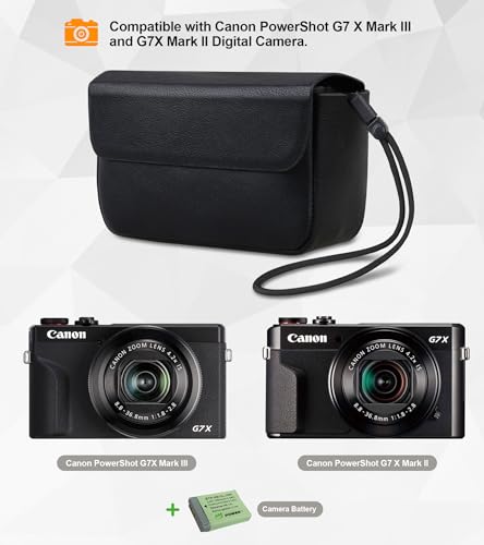 Funda para cámara Lacdo para Canon G7 X Mark III negra miniatura 4
