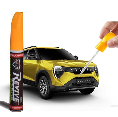 Image of Mahindra XUV 3XO colors Revive touchup paint pen, factory Quality & matched 2K paint (Citrine Yellow (MM9103))