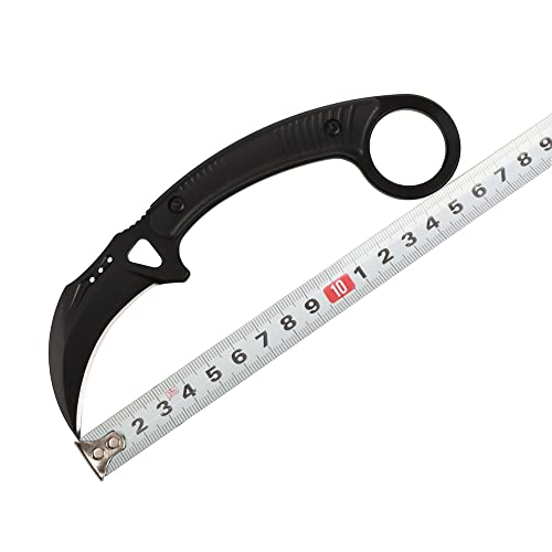 Masalong Kni257 High Carbon Stainless Steel,Mini Claw Tactical Fixed Blade Knife With Sheath (Black) #TOP6