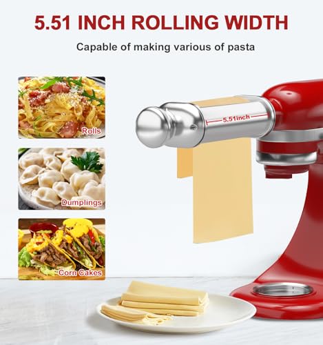 ZACME Stainless Steel Pasta Roller for KitchenAid Future of Food