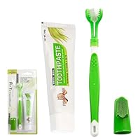 Hundezahnbürste Hundezahnpasta Hunde Zahnpflege Zahnbürste Hund Zahnpasta Hund Zahnpflege Hund Set Geeignet zur Entfernung von Zahnbelag und Mundgeruch bei Hunden