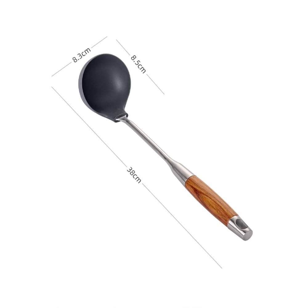 Mestolo Cucchiaio da cucina for porridge con manico in legno Cucchiai per Cucinare