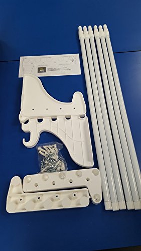 Ez Shelf Diy Expandable Closet Shelf & Rod - 41” - 74” - White - Mounts To 1 Sidewall And Backwall With 1 End Bracket -Easy To Install-Strong-Wire Shelving Alternative-Rod & Shelf Kit (Ezs-Scrw72-1-1) #TOP5