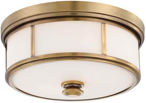Mill & Mason Bridgewater Gold Two-Light Drum Flush Mount