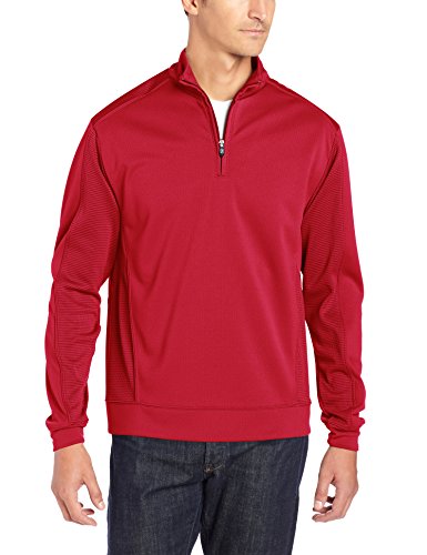Cutter & Buck Men's CB Drytec Edge Half Zip, Cardinal Red, Small