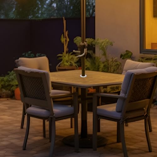 Tapas para orificio de sombrilla de mesa de patio para cenas seguras en terrazas de exterior 6