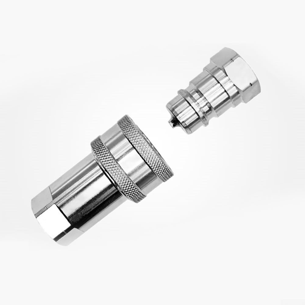 Raccordo idraulico a connessione rapida con filettatura NPT 3/8 1/4 per trattori e macchinari industriali con costruzione in metallo (NPT3/8-femmina)