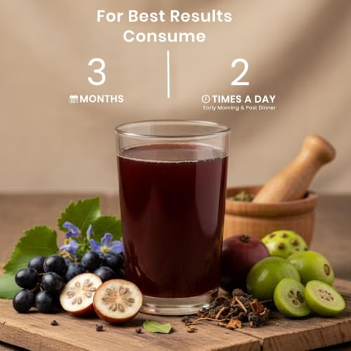 Image of The Wellness Shop 18 Herbs Hair Growth Juice 500ml (Pack of 3) | Ayurvedic Herbal Drink with Amla, Bhringraj & Noni | Supports Hair Fall Control, Stronger Roots & Scalp Nourishment
