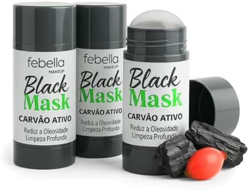 Máscara Facial Black Mask Stick Carvão Ativado Antiacne Antioleos...