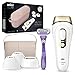 Braun - Silkexpert pro 5 pl5347 depiladora luz pulsada ipl, depilación permanente del vello visible, mujer y hombre, blanco/dorado