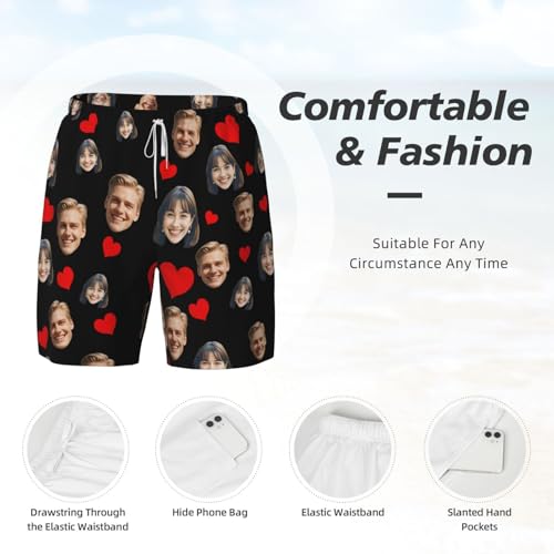 Custom Face Swimsuit Customized Face Swim Trunks with Compression Liner Bathing Suits Quick Dry Funny Swim Trunk3