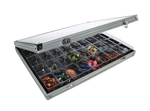 SAFE Aluminum Collecting Display Case for Rocks, Action Figures and More