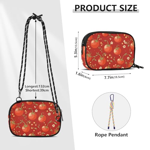 linqin Cartoon Red Tomato Womens Crossbody Bags Comfort Mini Shoulder Bag with Credit Card Slots for for Women Shopping3