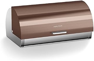 Morphy Richards 974013 Accents Roll Top Bread Bin, Stainless Steel, Ivory, 25 x 38.5 x 19 cm