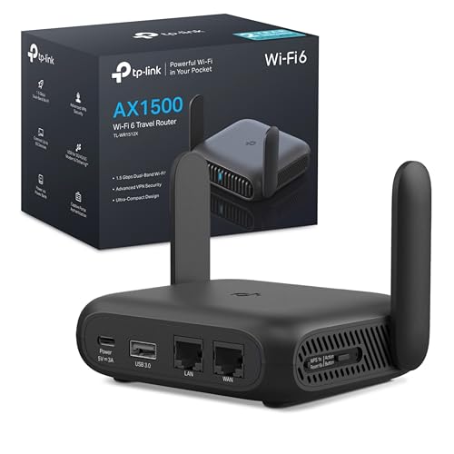 TP-Link TL-WR1512X Wi-Fi 6 Reise WLAN Router AX1500 Dual-Band Access Point mit Powerbank-Betrieb 2×Gigabit-Port OpenVPN & WireGuard USB 3.0 WPA3 7 Betriebsmodi