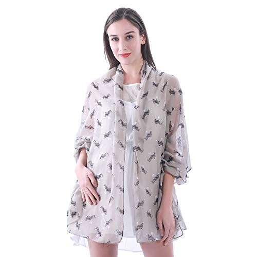 Miniature Schnauzer Dog Print Women's Scarf Shawl Wrap Lightweight4