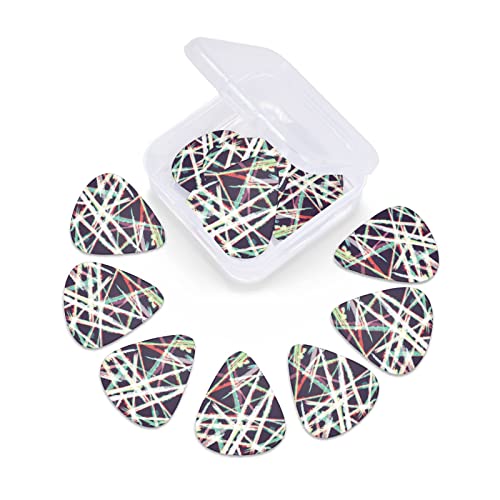 Lot de 12 médiators de guitare avec lignes abstraites et graffiti psychédélique pour guitare électrique, basse acoustique, cadeau avec boîte - Les Beatles, Paul McCartney, John Lennon, RIngo Starr, George Harrison Lot de 12 médiators de guitare avec lignes abstraites et graffiti psychédélique pour guitare électrique, basse acoustique, cadeau avec boîte – Image 4